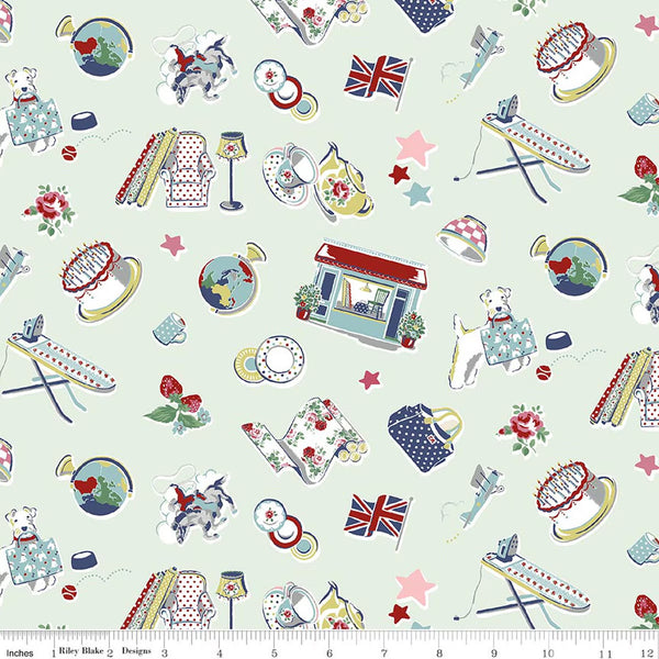 Riley Blake CK Signature Collection C18371 Mist Icons By The Yard