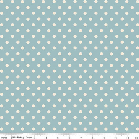 Riley Blake CK Signature Collection C18374 Blue Button Spot By The Yard