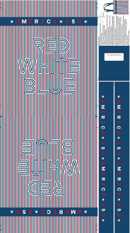 Northcott America 250 TM C29061 10 White Multi Tote Bag 24" CANVAS PANEL By The PANEL (Not Strictly By The Yard)