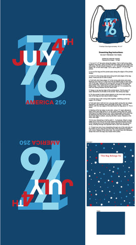 Northcott America 250 TM C29062 48 Navy Multi Backpack 24" CANVAS PANEL By The PANEL (Not Strictly By The Yard)