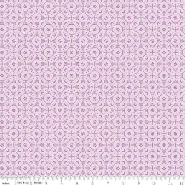 Riley Blake Celtic Cats CD16585 Lilac Circle Paws By The Yard