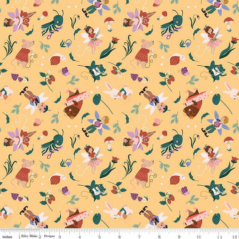 Riley Blake Thimbelina & Sewing Fairies C16861 Honey Sewing Fairies By The Yard