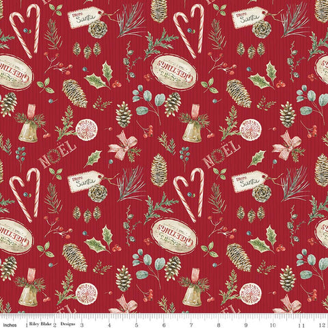 Riley Blake Holiday Spirit CD17461 Red Christmas Toss By The Yard