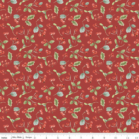 Riley Blake Holiday Spirit CD17463 Red Berries By The Yard