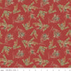 Riley Blake Holiday Spirit CD17464 Red Pinecones By The Yard