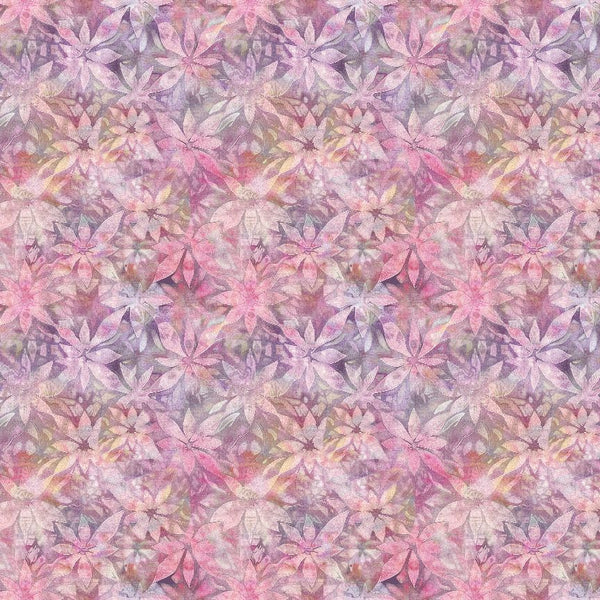 Timeless Treasures Calico Cat CD4119 Pink Shadow Floral Texture By The Yard