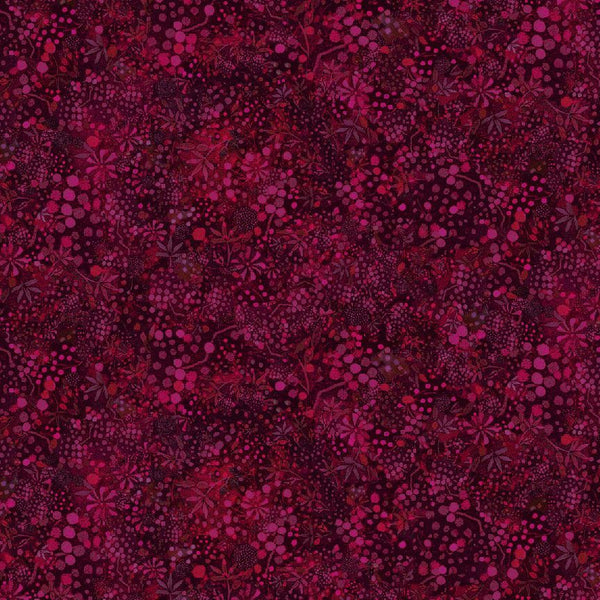 Timeless Treasures Calico Cat CD4120 Wine Dotted Wildflowers By The Yard