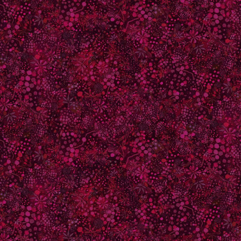 Timeless Treasures Calico Cat CD4120 Wine Dotted Wildflowers By The Yard