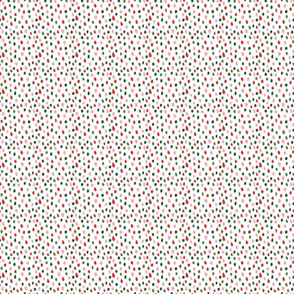 Timeless Treasures Here Comes Santa Claws CD4157 White Paintbrush Dots By The Yard
