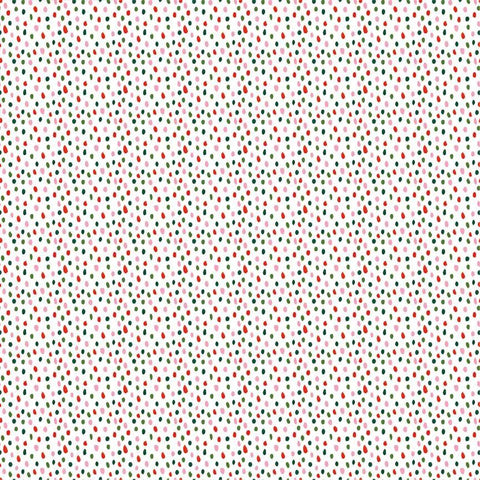 Timeless Treasures Here Comes Santa Claws CD4157 White Paintbrush Dots By The Yard