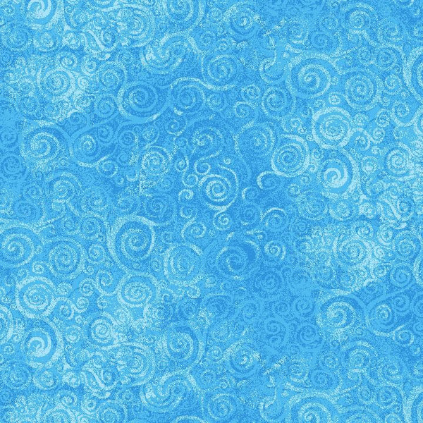 Timeless Treasures Poppy Serenade CD4170 Blue Soft Swirl Texture By The Yard