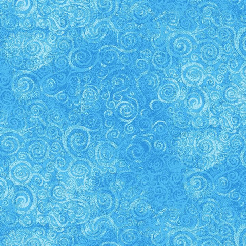 Timeless Treasures Poppy Serenade CD4170 Blue Soft Swirl Texture By The Yard
