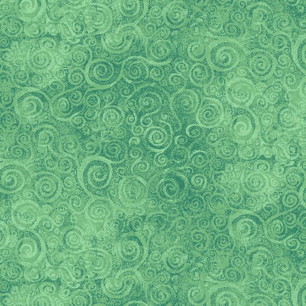 Timeless Treasures Poppy Serenade CD4170 Green Soft Swirl Texture By The Yard