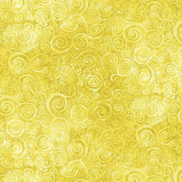 Timeless Treasures Poppy Serenade CD4170 Yellow Soft Swirl Texture By The Yard