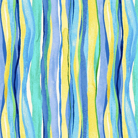 Timeless Treasures Poppy Serenade CD4171 Multi Watercolor Stripe By The Yard