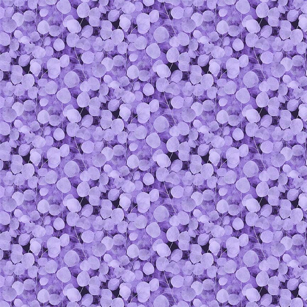 Timeless Treasures Mystic Meadow CD4218 Lavender Packed Leaves By The Yard