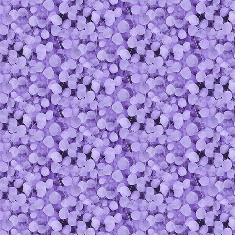 Timeless Treasures Mystic Meadow CD4218 Lavender Packed Leaves By The Yard