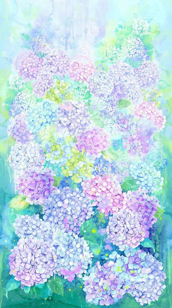 Timeless Treasures Hydrangea Dream CD4240 Multi 24" PANEL By The PANEL (Not Strictly By The Yard)