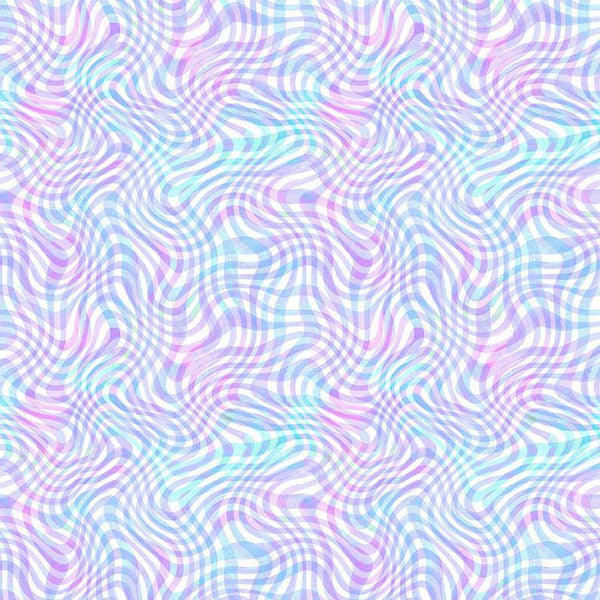 Timeless Treasures Hydrangea Dream CD4246 Lilac Wavy Plaid Swirl By The Yard