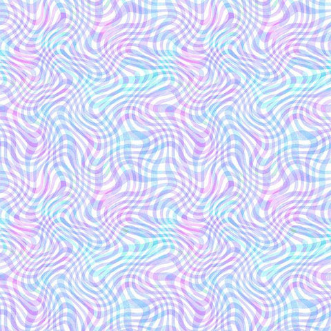 Timeless Treasures Hydrangea Dream CD4246 Lilac Wavy Plaid Swirl By The Yard