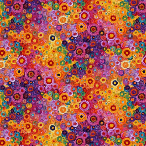 Timeless Treasures Purrfect Patchwork CD4253 Bright Artisan Geo Dot By The Yard