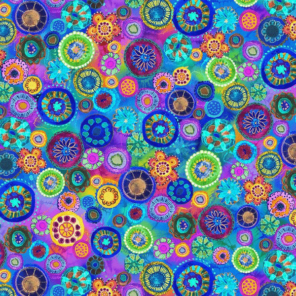Timeless Treasures On The Brightside CD4277 Prism Packed Artisan Geo By The Yard