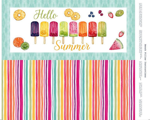 Timeless Treasures Fruity Popsicles CD4290 Multi Hello Summer 36" PANEL By The PANEL (Not Strictly By The Yard)