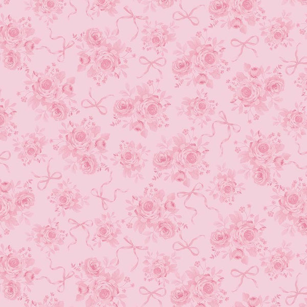 Timeless Treasures Tiny Dancer CD4332 Rose Tonal Rose Bouquets By The Yard
