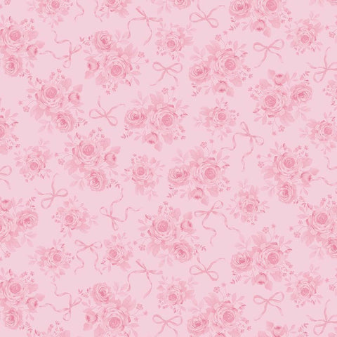 Timeless Treasures Tiny Dancer CD4332 Rose Tonal Rose Bouquets By The Yard