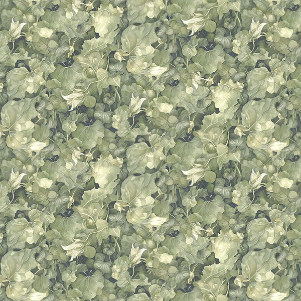 Timeless Treasures Lumiere CD4358 Green Packed Leaves By The Yard