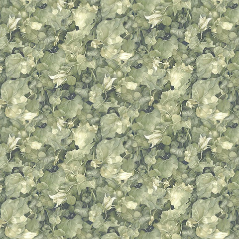 Timeless Treasures Lumiere CD4358 Green Packed Leaves By The Yard