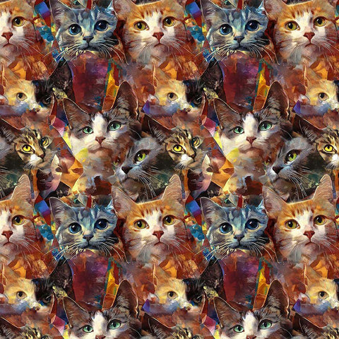 Timeless Treasures - Are You Kitten Me? CD4367 Multi Kitty Collage By The Yard