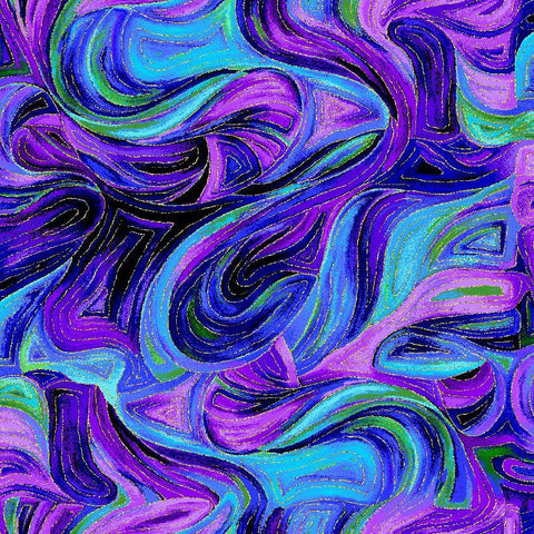 Timeless Treasures Evening Glow CM4107 Purple Butterfly Swirls By The Yard