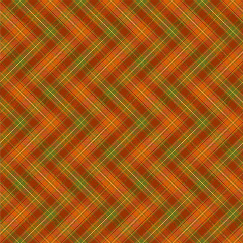 Timeless Treasures Give Thanks CM4136 Harvest Bias Tartan Plaid Metallic By The Yard