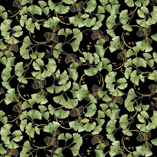 Timeless Treasures Imperial Bloom CM4379 Ginkgo Leaves By The Yard