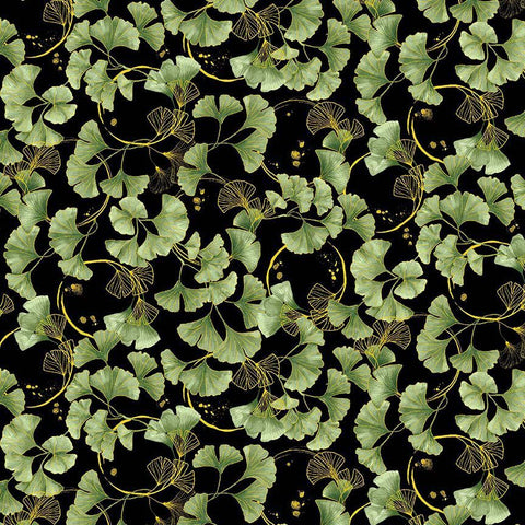 Timeless Treasures Imperial Bloom CM4379 Ginkgo Leaves By The Yard