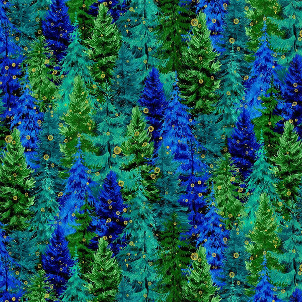 Timeless Treasures Endless Sky CM4392 Evergreen Night Evergreen By The Yard