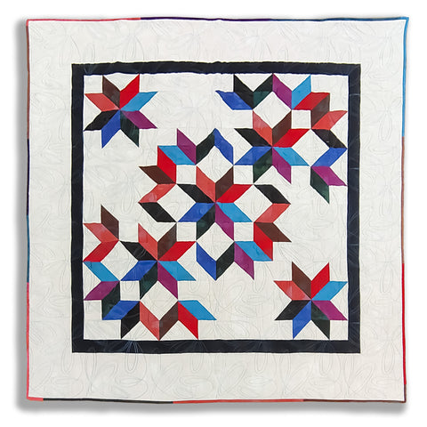 Cosmic Jewel Revisited 57 x 60" Fully Finished Sample Quilt - Grunge