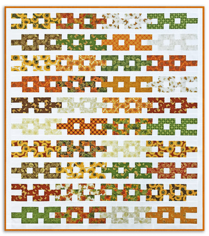 Kettenglieder 66" x 79" Vollständig fertige Musterdecke – Farbtöne der Saison