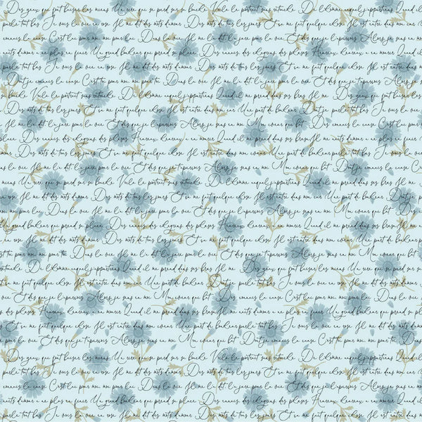 Poppie Cotton Stolen Moments SM25308 Chanter Bleu By The Yard