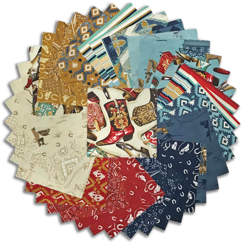 Moda - Pre-Cut 42 Piece 5" Charm Squares - Saddle Ranch