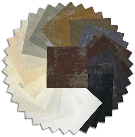 Matt's Pre-Cut 40 Piece 5" Charm Squares - Moda Grunge Espresso Magic