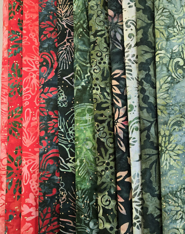 Matt's Mystery Bundles -  9.45 yards - Christmas Batiks - Assorted Remnants