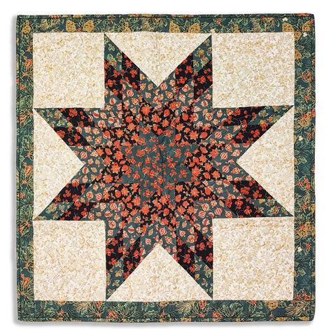 Fully Finished Lone Star 32 x 32" Wall Hanging - Christmas Joy