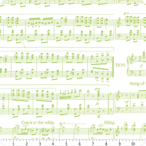 Riley Blake Classic Christmas C16284 White Sheet Music By The Yard