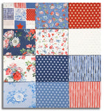 Clothworks Digital Pre-Cut 12 Piece Fat Quarter Bundle - FQ0545 - Americana