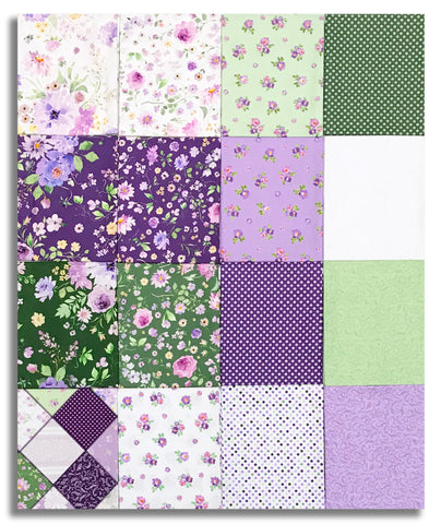 Clothworks Pre-Cut 16 Piece Fat Quarter Bundle - FQ0569 - Chateau En Fleur