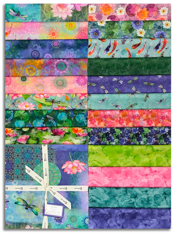 Clothworks Pre-Cut 42 Piece 10" Layer Cake Squares - TSQ0524 - Lily Pond