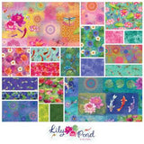 Clothworks Digital Pre-Cut 20 Piece Fat Quarter Bundle - FQ0524 - Lily Pond