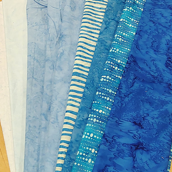 Matt's Mystery Bundles -  6.21 yards - Crater Lake Batiks - Remnants